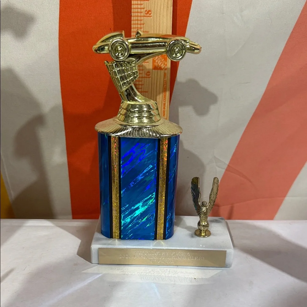 Blue and Gold car Trophies-assorted